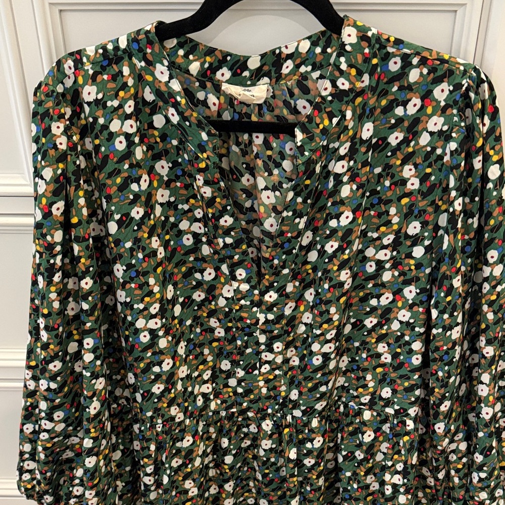 Entro Floral Green Dress - Picture 3 of 4